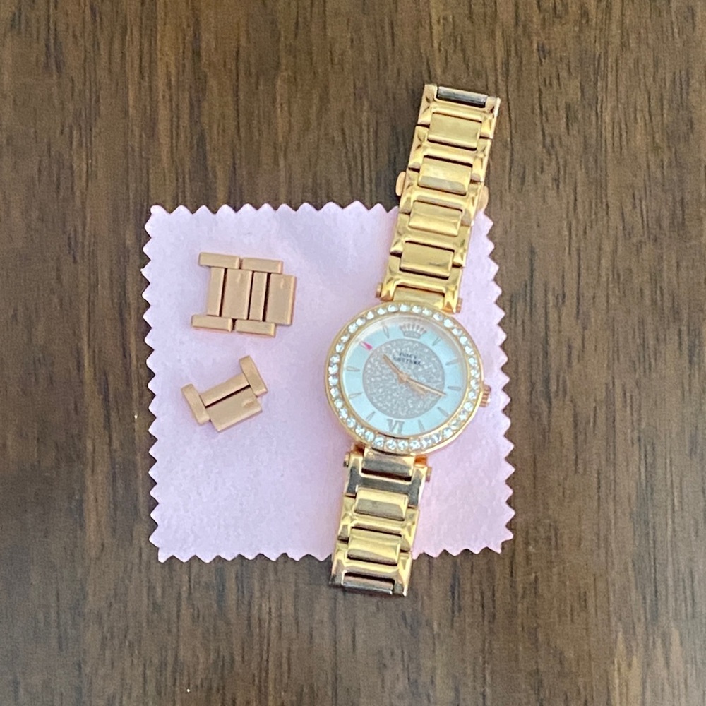 Juicy Couture Rose Gold Watch with Sparkling Dial
